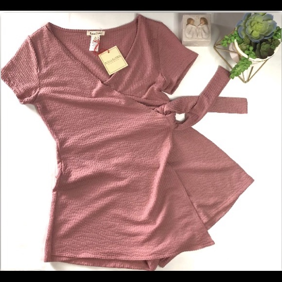 SOLD Rolla Coster front wrap romper side tie med
